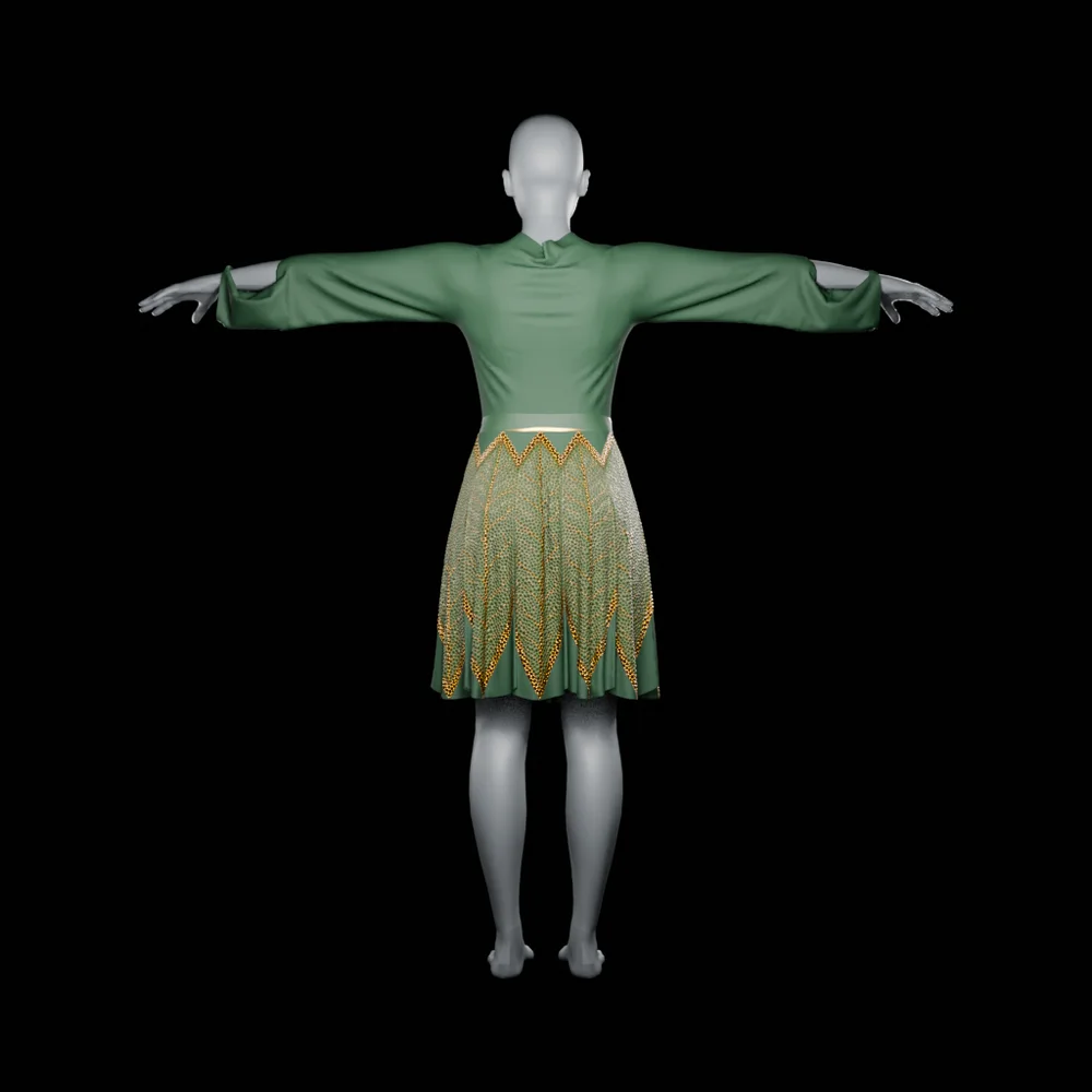 服装背面 PBR 预览